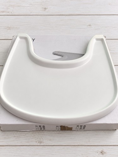 White high chair - high, tray